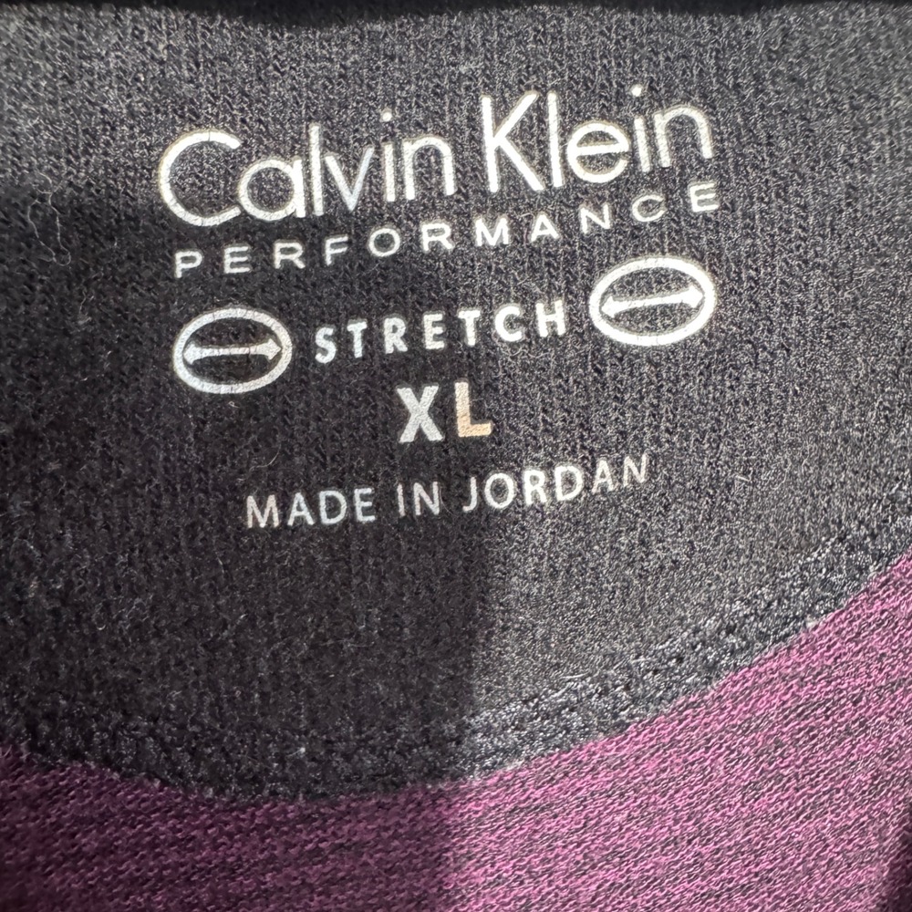 Calvin Klein Performance Cowl Neck Pullover Women XL Purple Stretch Athleisure - Picture 5 of 11